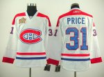 Jerseys Factory Cheap Canadiens #31 Carey Price Embroidered Whit