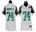 Jerseys Factory Cheap Nike Jets #74 Nick Mangold White Youth Emb