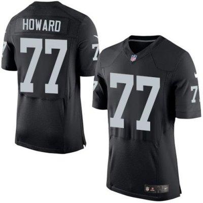 Jerseys Factory Cheap Nike Raiders #77 Austin Howard Black Team
