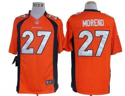 Jerseys Factory Cheap Nike Broncos #27 Knowshon Moreno Orange Te