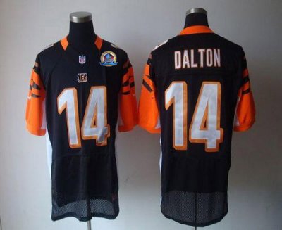Jerseys Factory Cheap Nike Bengals #14 Andy Dalton Black Team Co