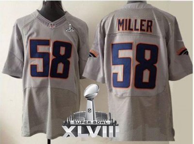 Jerseys Factory Cheap Nike Broncos #58 Von Miller New Grey Shado