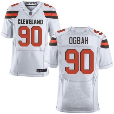Jerseys Factory Cheap Nike Browns #90 Emmanuel Ogbah White Men's