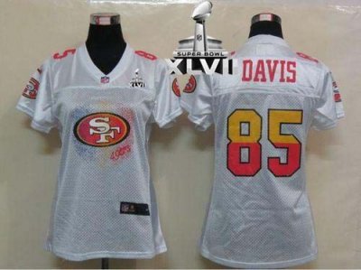 Jerseys Factory Cheap Nike 49ers #85 Vernon Davis White Super Bo