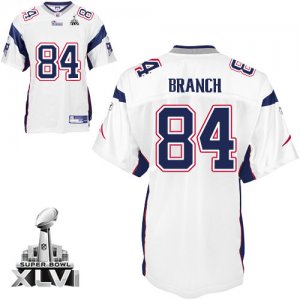 Jerseys Factory Cheap Patriots #84 Deion Branch White Super Bowl