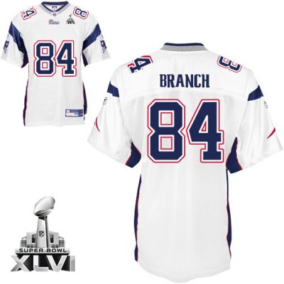 Jerseys Factory Cheap Patriots #84 Deion Branch White Super Bowl