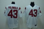 Jerseys Factory Cheap Trojans #43 Troy Polamalu White Embroidere