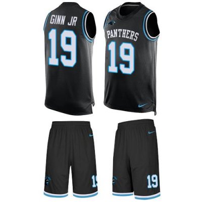 Jerseys Factory Cheap Nike Panthers #19 Ted Ginn Jr Black Team C