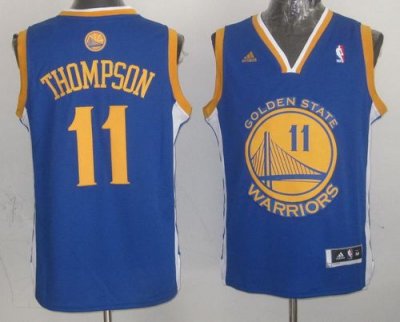 Jerseys Factory Cheap Warriors #11 Klay Thompson Blue Stitched N