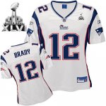 Jerseys Factory Cheap Patriots #12 Tom Brady White Women's Team