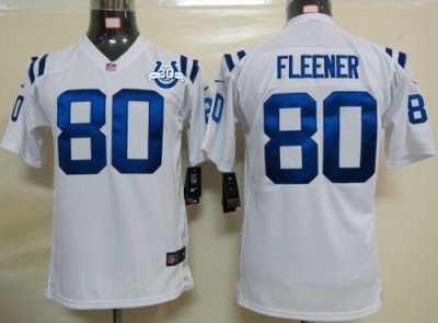 Jerseys Factory Cheap Nike Colts #80 Coby Fleener White With 30T