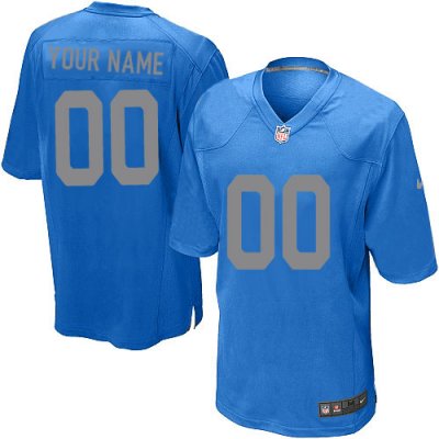 Jerseys Factory Cheap Nike Detroit Lions Customized Blue Embroid