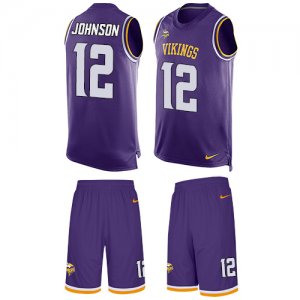 Jerseys Factory Cheap Nike Vikings #12 Charles Johnson Purple Te