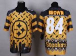 Jerseys Factory Cheap Nike Steelers #84 Antonio Brown Gold Men's