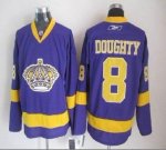 Jerseys Factory Cheap Kings #8 Drew Doughty Purple Embroidered N