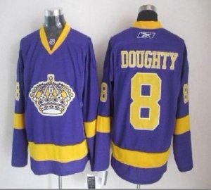 Jerseys Factory Cheap Kings #8 Drew Doughty Purple Embroidered N
