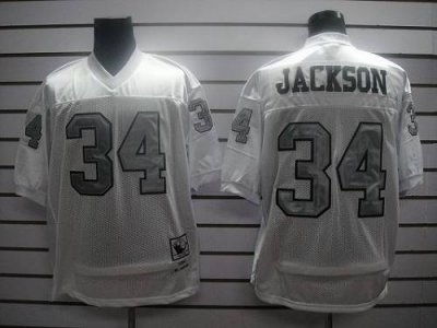 Jerseys Factory Cheap Mitchell and Ness Raiders #34 Bo Jackson W