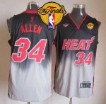 Jerseys Factory Cheap Heat #34 Ray Allen Black/Grey Fadeaway Fas