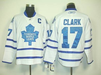 Jerseys Factory Cheap Maple Leafs #17 Wendel Clark White Embroid