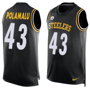 Jerseys Factory Cheap Nike Steelers #43 Troy Polamalu Black Team