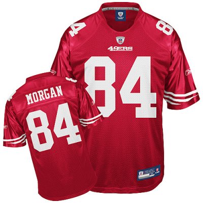 Jerseys Factory Cheap 49ers #84 Josh Morgan Red Stitched NFL Jer