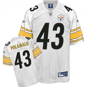 Jerseys Factory Cheap Steelers #43 Troy Polamalu White Stitched
