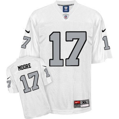 Jerseys Factory Cheap Nike Raiders #17 Denarius Moore White Silv