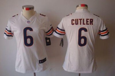 Jerseys Factory Cheap Nike Bears #6 Jay Cutler White Women's Emb