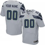 Jerseys Factory Cheap Nike Seattle Seahawks Customized Grey Embr