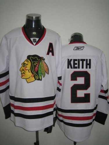 Jerseys Factory Cheap Blackhawks #2 Duncan Keith Embroidered Whi