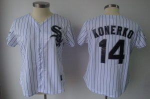 Jerseys Factory Cheap White Sox #14 Paul Konerko White With Blac