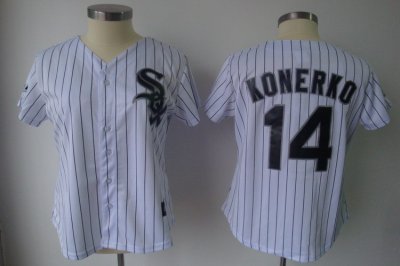 Jerseys Factory Cheap White Sox #14 Paul Konerko White With Blac