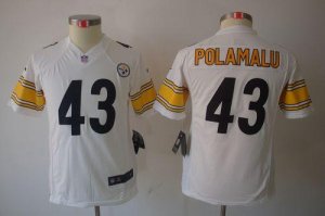 Jerseys Factory Cheap Nike Steelers #43 Troy Polamalu White Yout