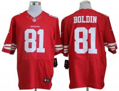 Jerseys Factory Cheap Nike 49ers #81 Anquan Boldin Red Team Colo