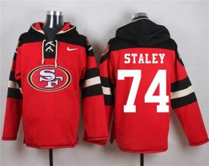 Jerseys Factory Cheap Nike 49ers #74 Joe Staley Red Player Pullo