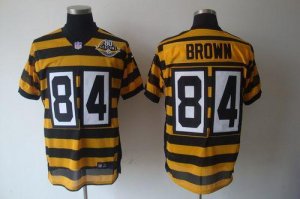 Jerseys Factory Cheap Nike Steelers #84 Antonio Brown Yellow/Bla