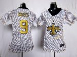 Jerseys Factory Cheap Nike Saints #9 Drew Brees Zebra Women's Em