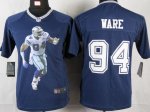 Jerseys Factory Cheap Nike Cowboys #94 DeMarcus Ware Navy Blue T