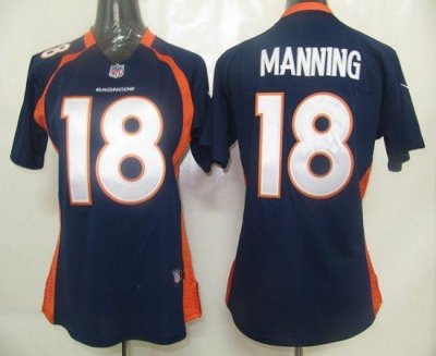 Jerseys Factory Cheap Nike Broncos #18 Peyton Manning Blue Alter
