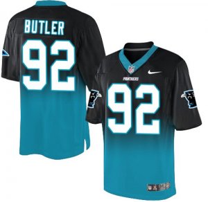 Jerseys Factory Cheap Nike Panthers #92 Vernon Butler Black/Blue