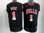 Jerseys Factory Cheap Bulls #1 Derrick Rose Black Embroidered NB