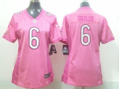 Jerseys Factory Cheap Nike Bears #6 Jay Cutler Pink Women's Be L