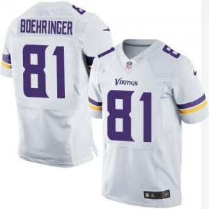Jerseys Factory Cheap Nike Vikings #81 Moritz Boehringer White M