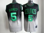 Jerseys Factory Cheap Celtics #5 Kevin Garnett Black/Grey Fadeaw
