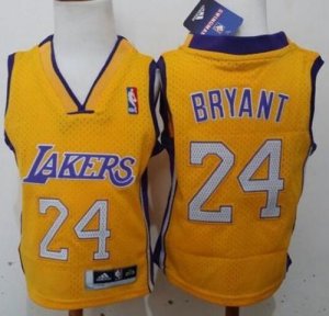 Jerseys Factory Cheap Toddler Lakers #24 Kobe Bryant Gold Stitch