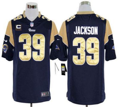 Jerseys Factory Cheap Nike Rams #39 Steven Jackson Navy Blue Tea