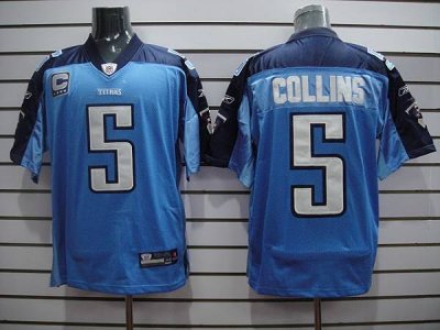 Jerseys Factory Cheap Titans #5 Kerry Collins Stitched Baby Blu
