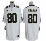Jerseys Factory Cheap Nike Saints #80 Jimmy Graham White With C
