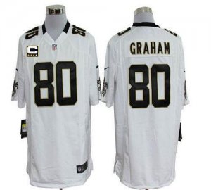 Jerseys Factory Cheap Nike Saints #80 Jimmy Graham White With C