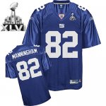 Jerseys Factory Cheap Giants #82 Mario Manningham Blue Super Bow